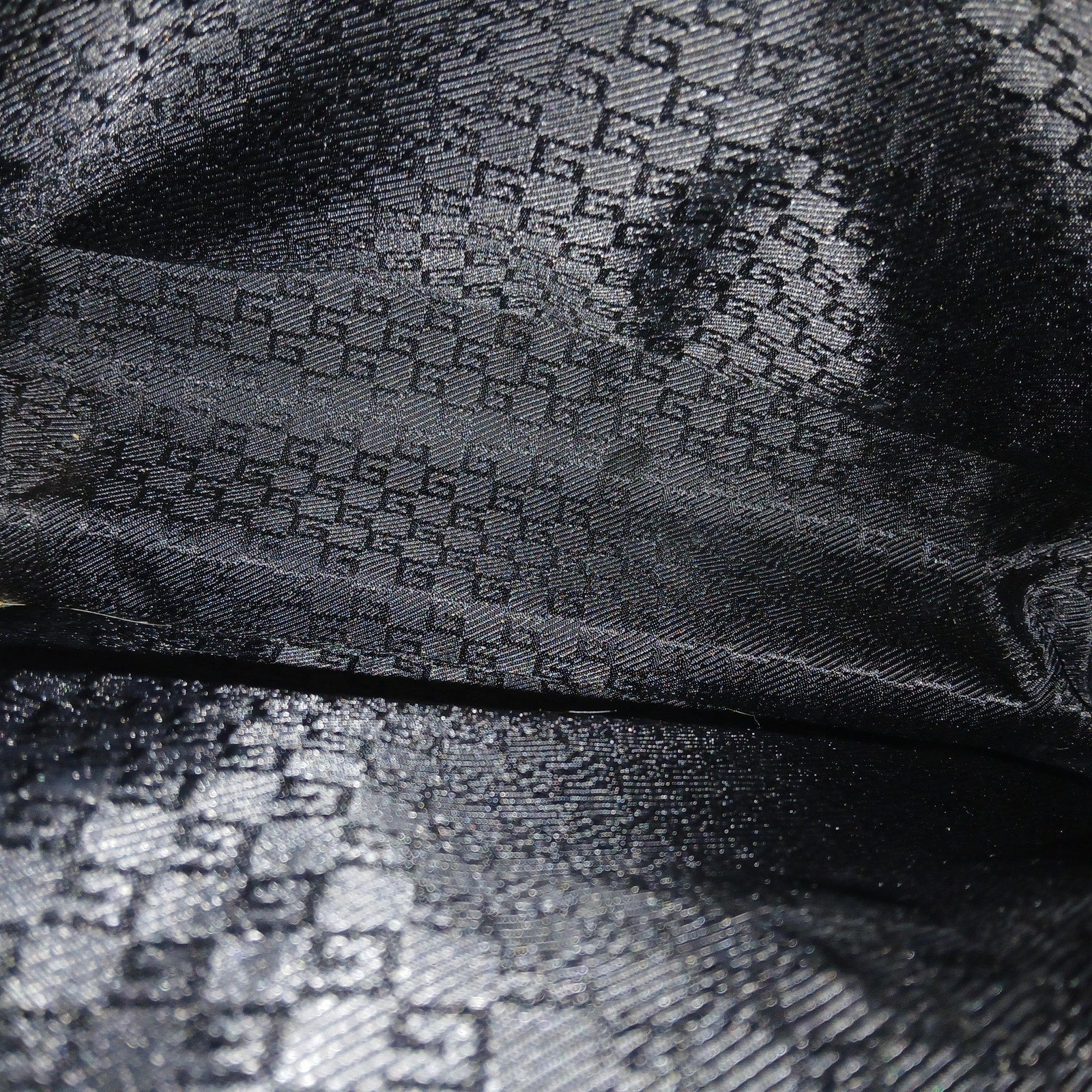 GUCCI Vintage Brown Canvas Tote Bag with Patent Leather Trim, Front Pocket