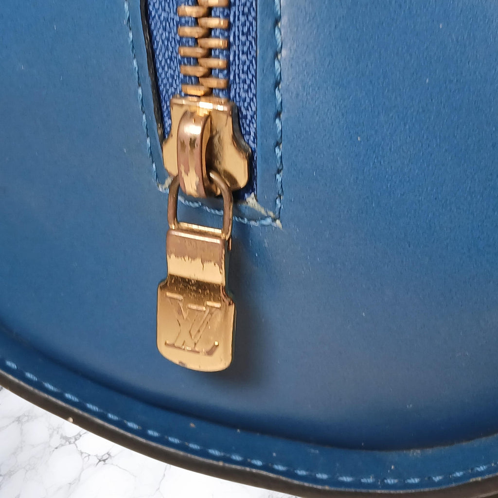 Louis Vuitton Soufflot Mother-&-Child Epi Leather Vintage Barrel Bag Toledo Blue