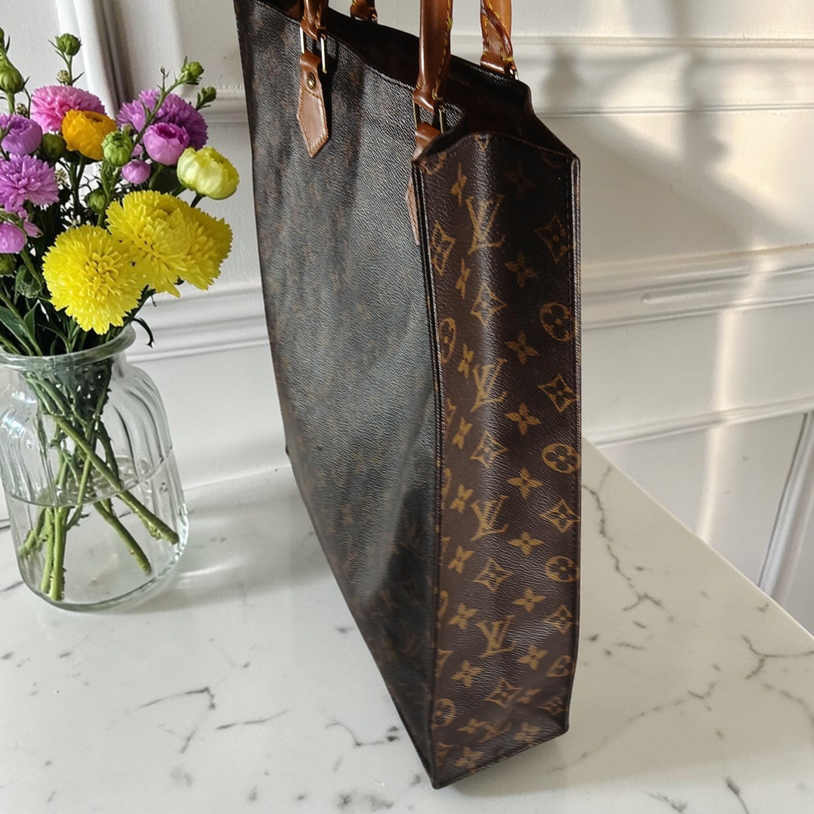 Louis Vuitton Monogram Sac Plat Vintage Tote Bag