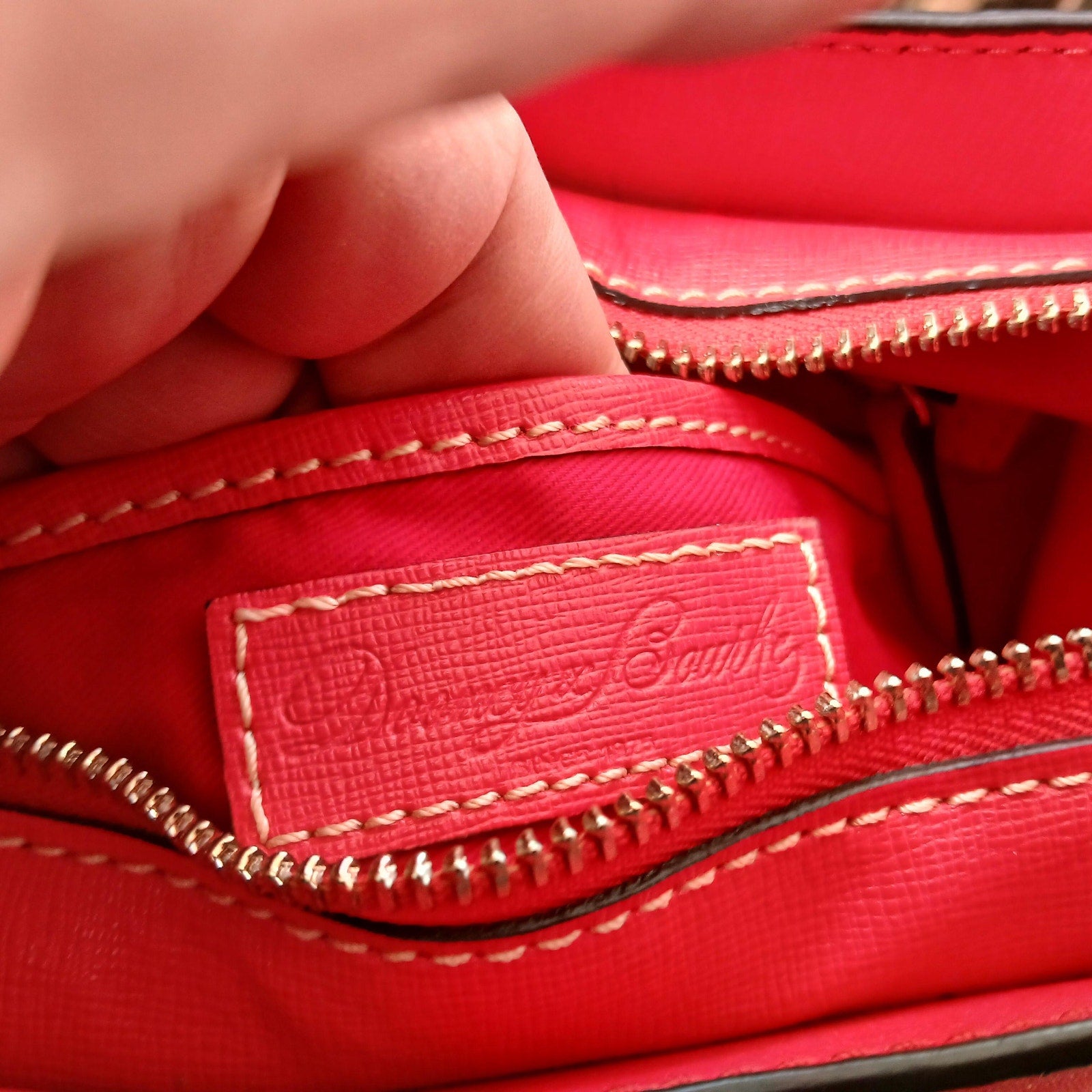 Dooney & Bourke Red Saffiano Leather Hobo Bag w/ Dust Bag NWT