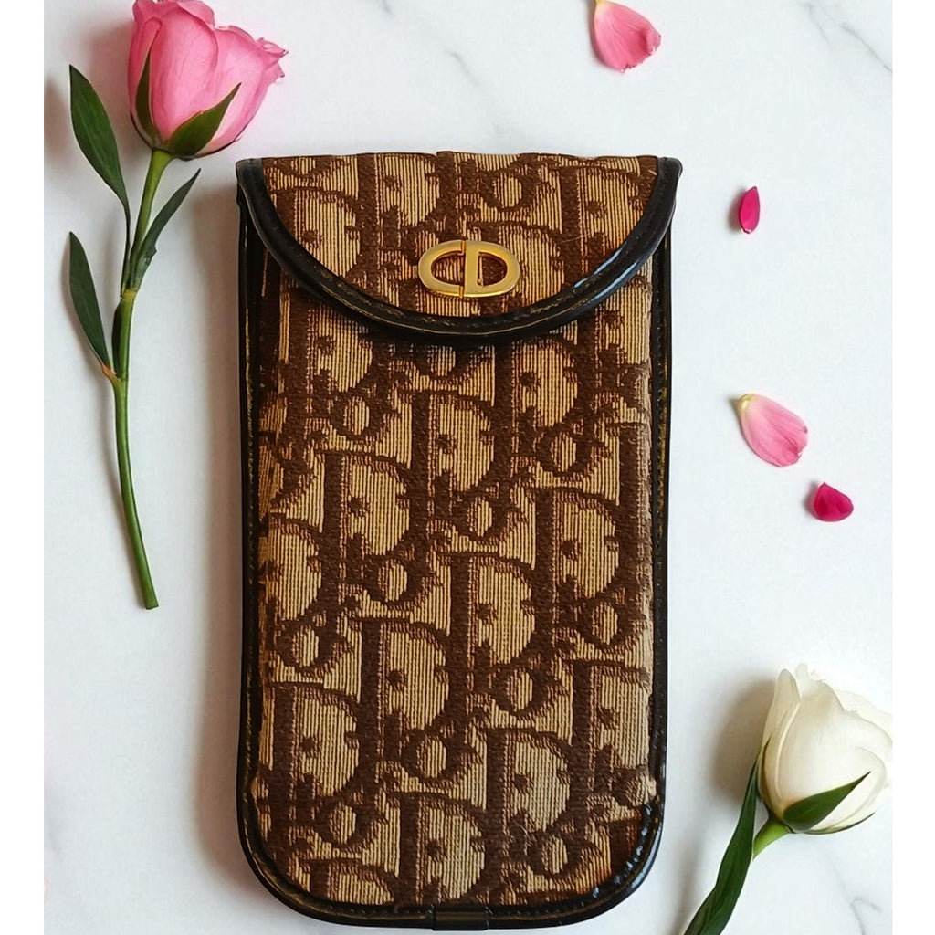 Christian Dior - Lady Dior Vintage Eyeglass Case in Brown & Tan