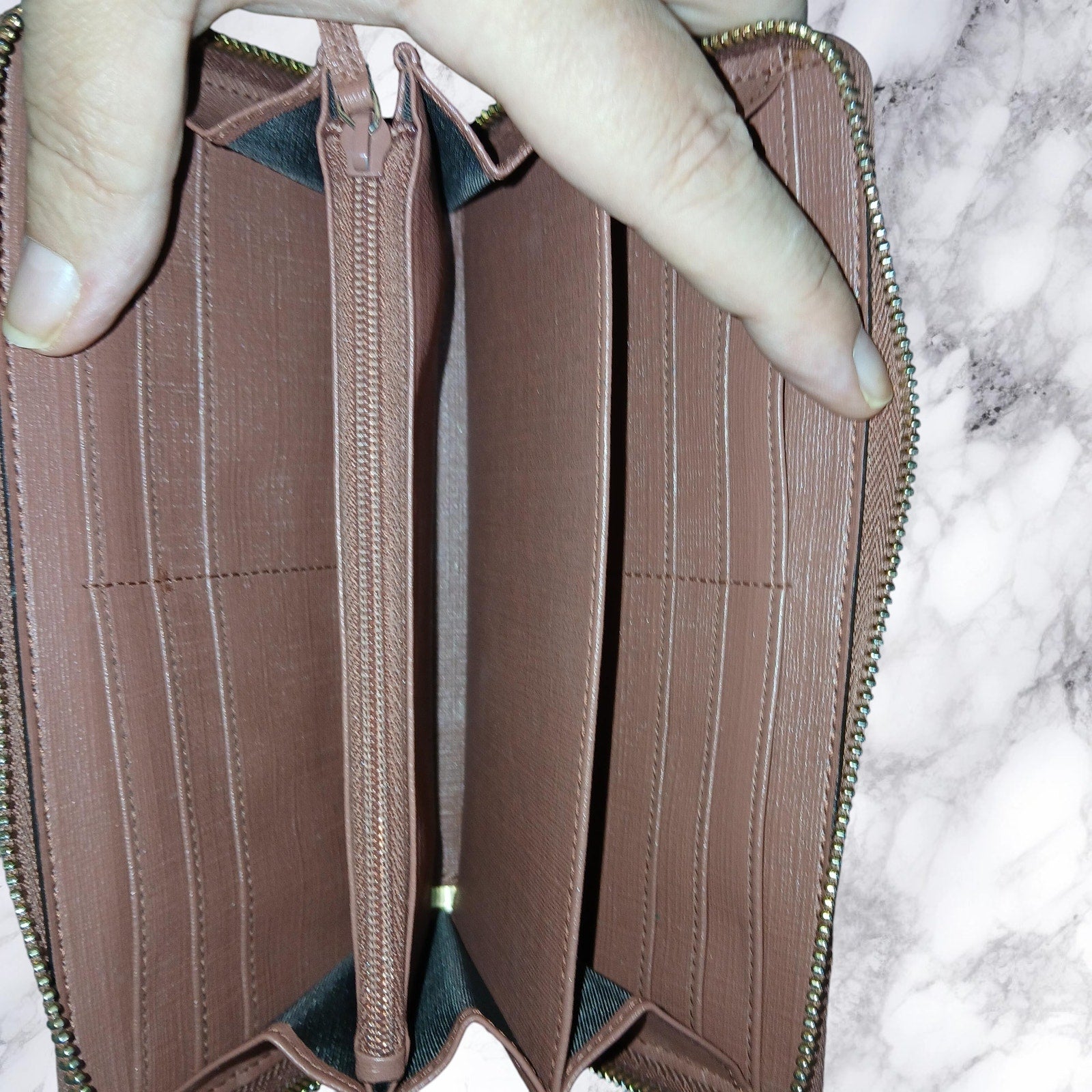 Gucci Micro GG Star Supreme Coated Canvas Zip Around Wallet