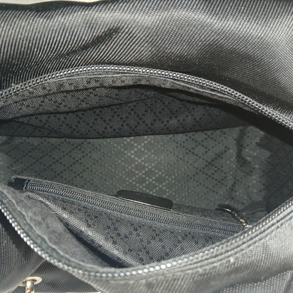 Gucci Bamboo handle Black Nylon & leather Tote bag Authentic