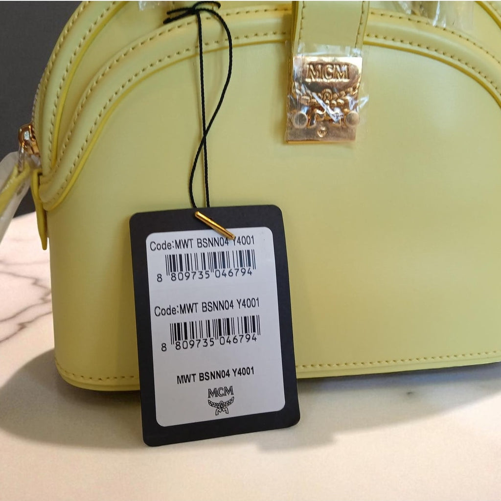 NWT - MCM Small Authentic Anna Leather Tote in Yellow