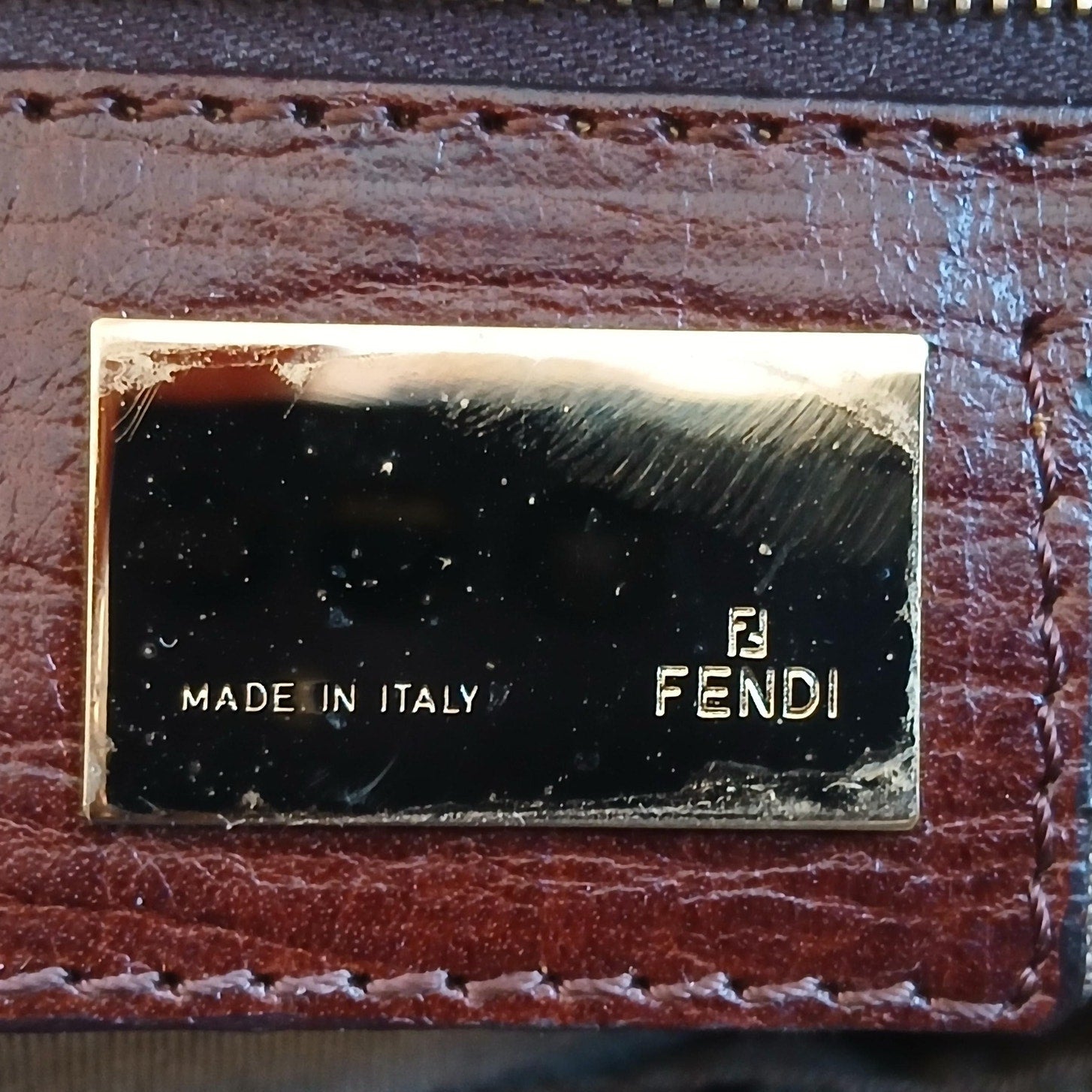 Fendi Authentic Vintage Zucchino Logo Canvas Tote Bag
