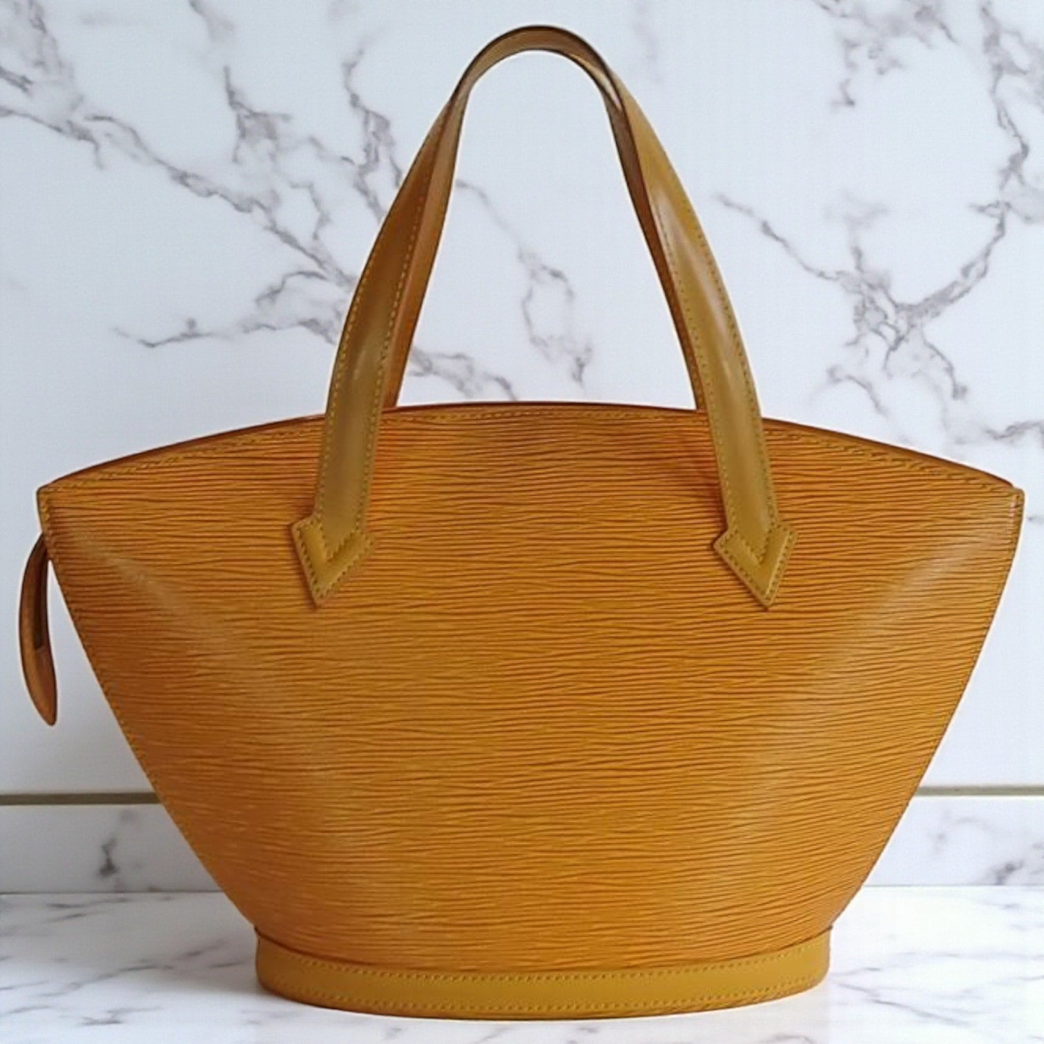 Louis Vuitton Epi Saint Jacques Handbag, Yellow with Dust Bag