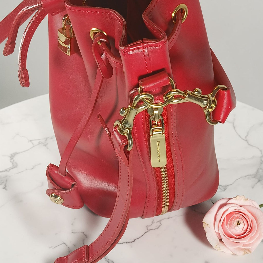 Samantha Thavasa Athel Fleury Red Leather 2Way Shoulder Handbag Miranda Collect