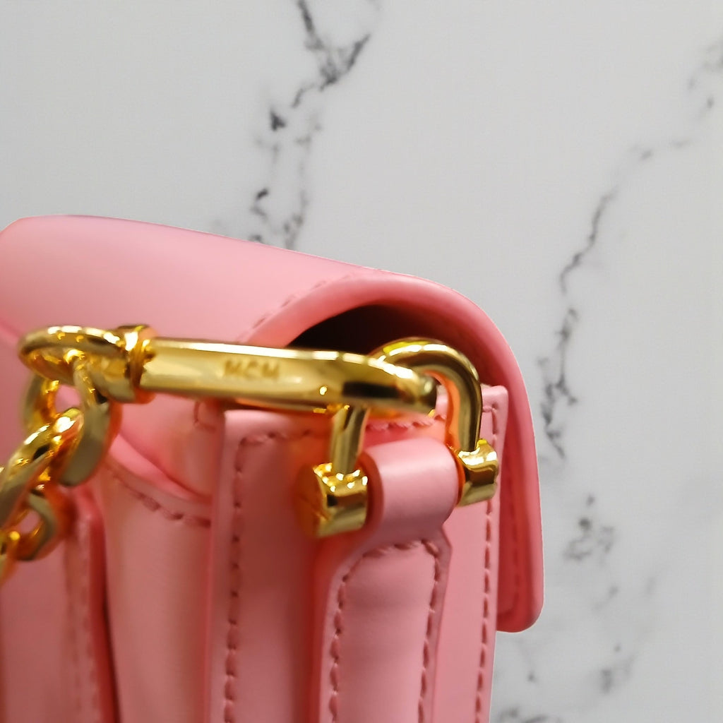 MCM Patricia Mini Pink Leather Crossbody Bag - NWT