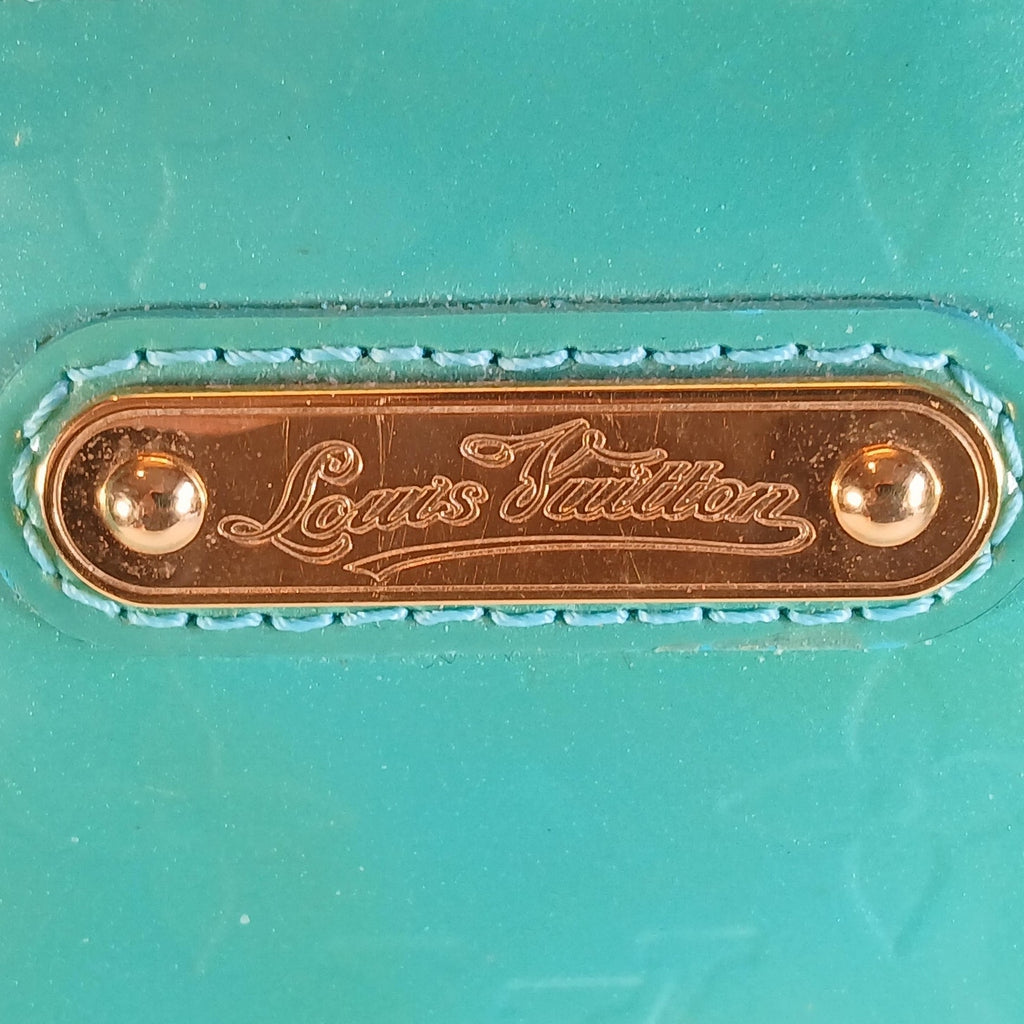 Louis Vuitton Monogram Vernis Wilshire PM Handbag Blue Lagon *RARE*