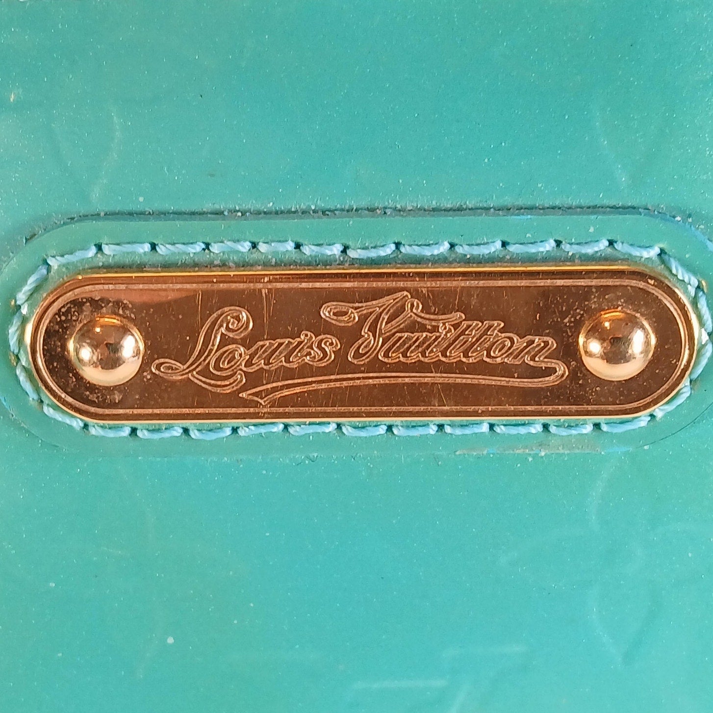 Louis Vuitton Monogram Vernis Wilshire PM Handbag Blue Lagon *RARE*