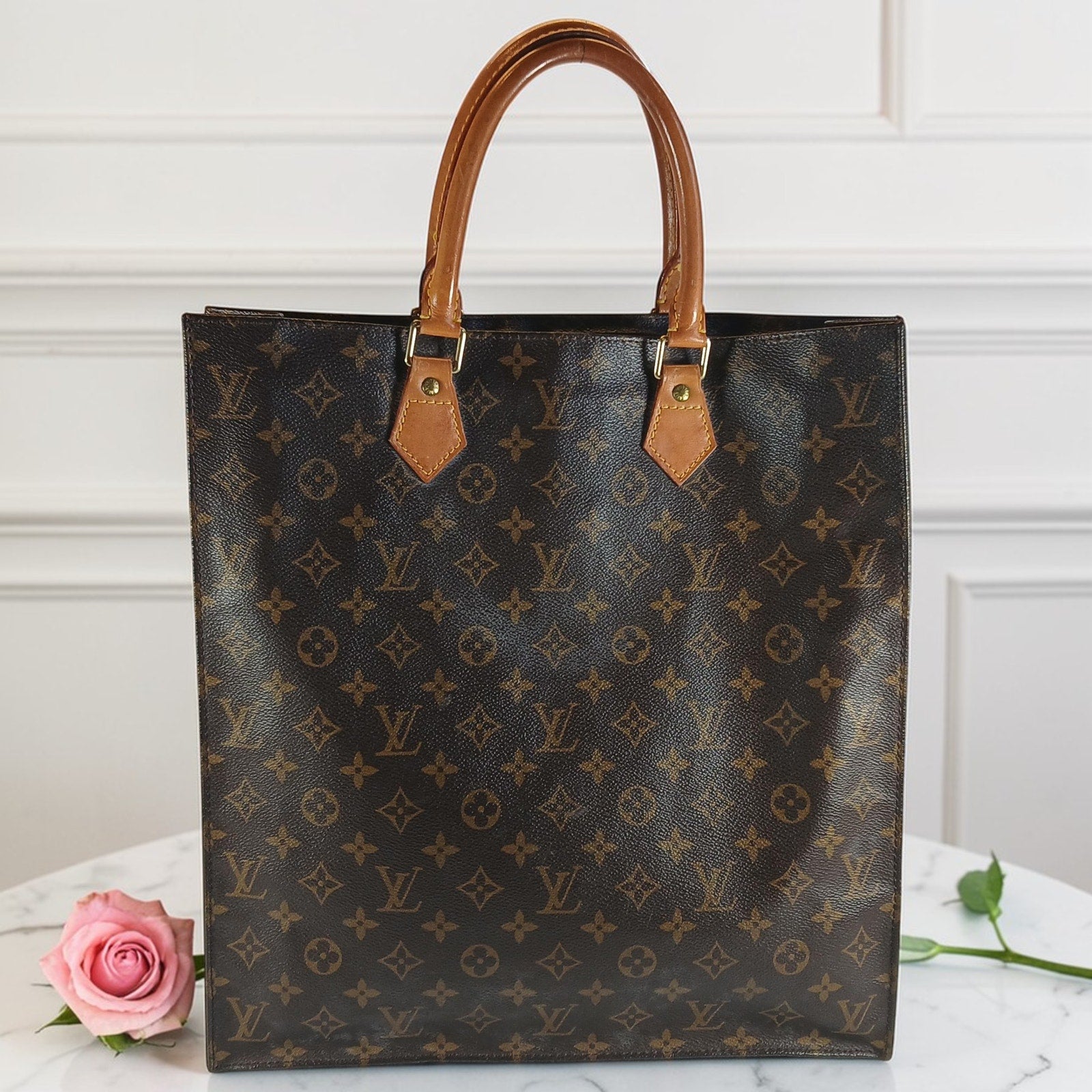Louis Vuitton Monogram Sac Plat Vintage Tote Bag