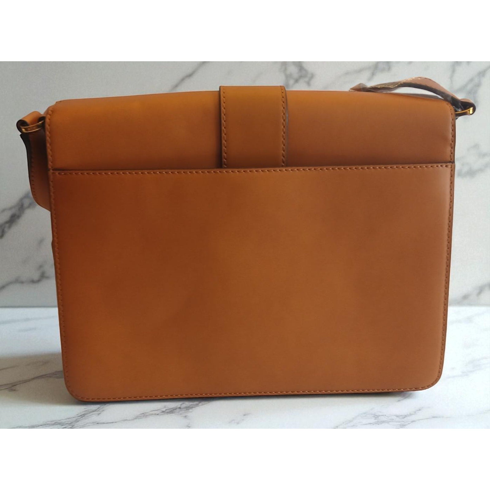 MCM Tracy Shoulder Bag in Cubic Logo Leather Cognac - NWT