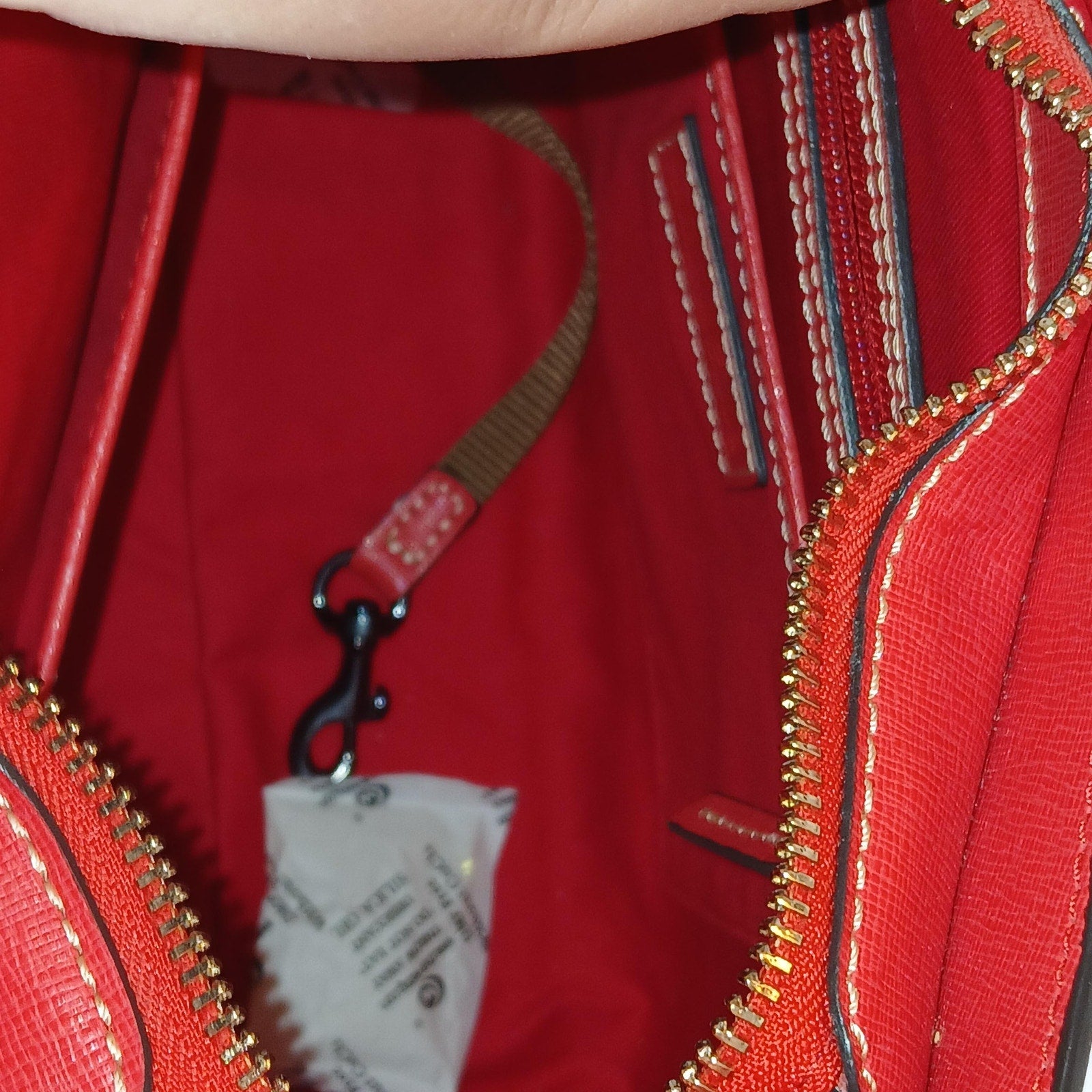 Dooney & Bourke Red Saffiano Leather Hobo Bag w/ Dust Bag NWT