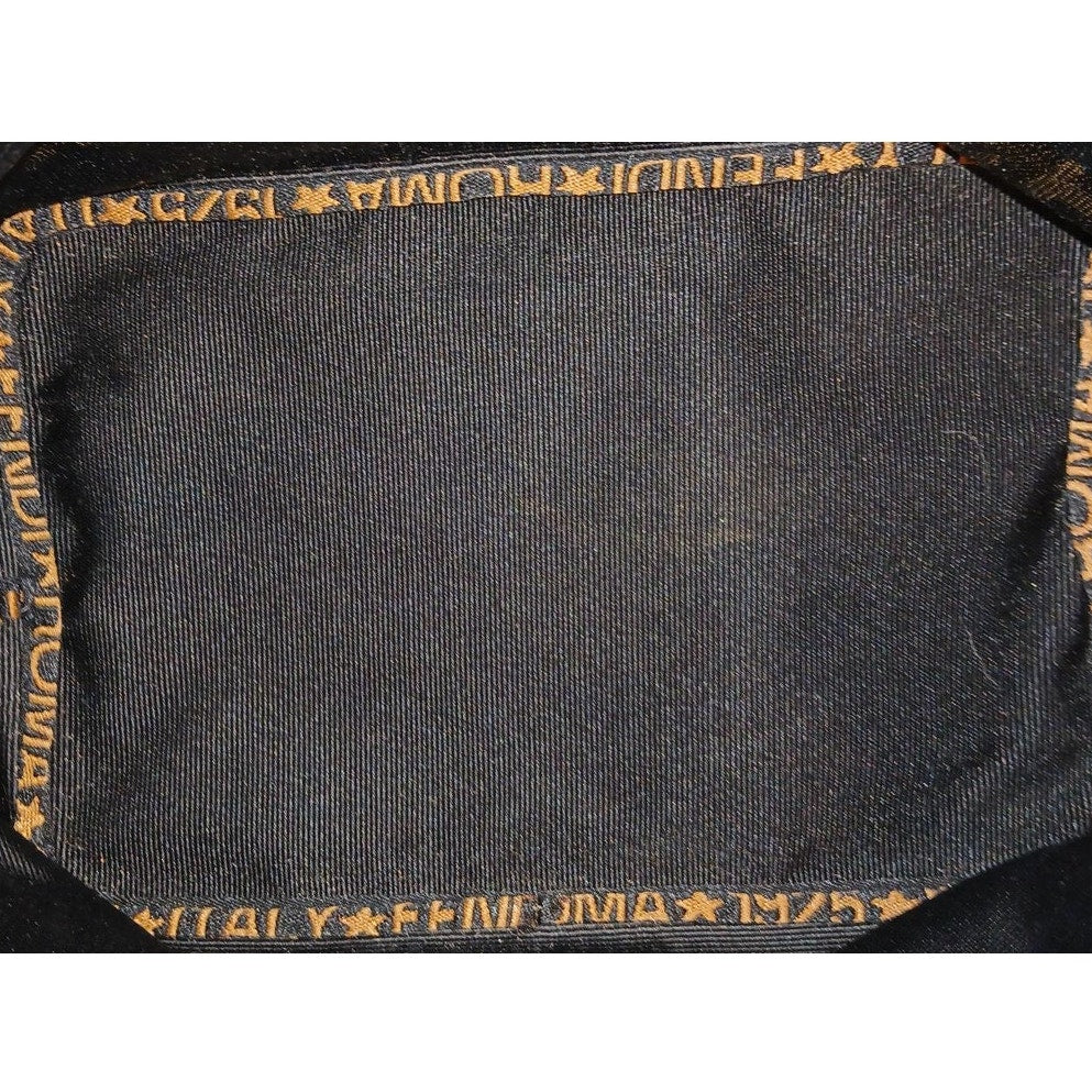 Fendi Mini Roma Black Canvas Tote Bag Vintage