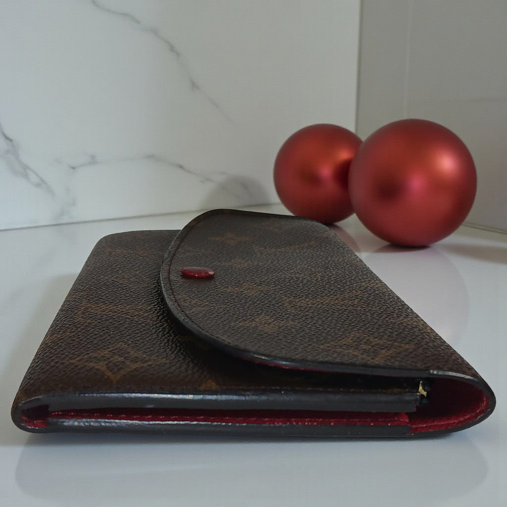 Louis Vuitton Emilie Monogram Canvas Fuchsia Leather Wallet