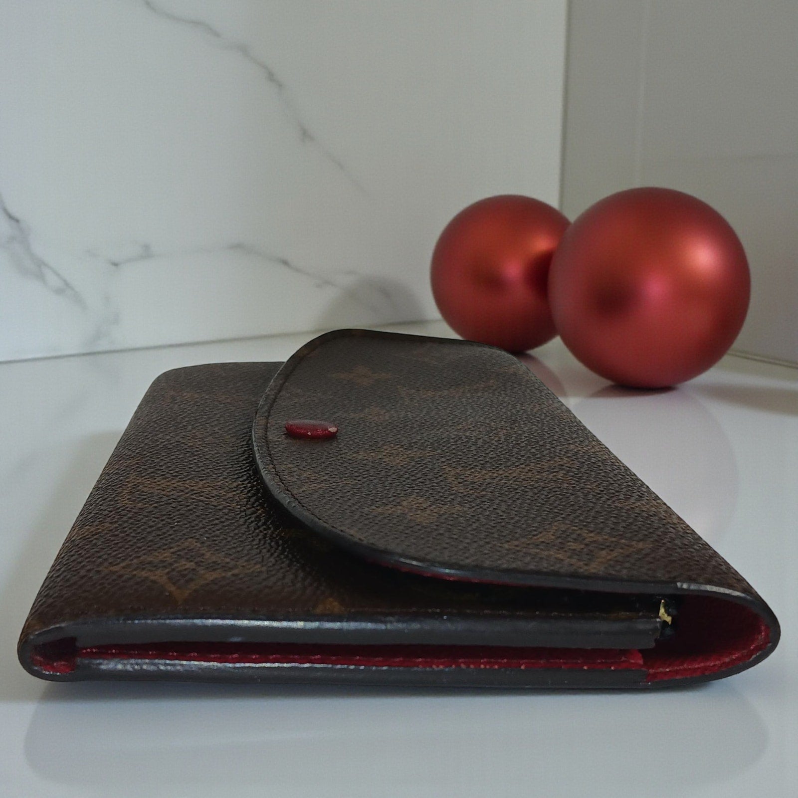 Louis Vuitton Emilie Monogram Canvas Fuchsia Leather Wallet