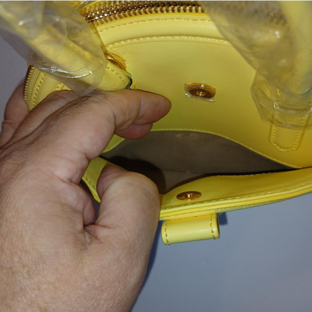 NWT - MCM Small Authentic Anna Leather Tote in Yellow