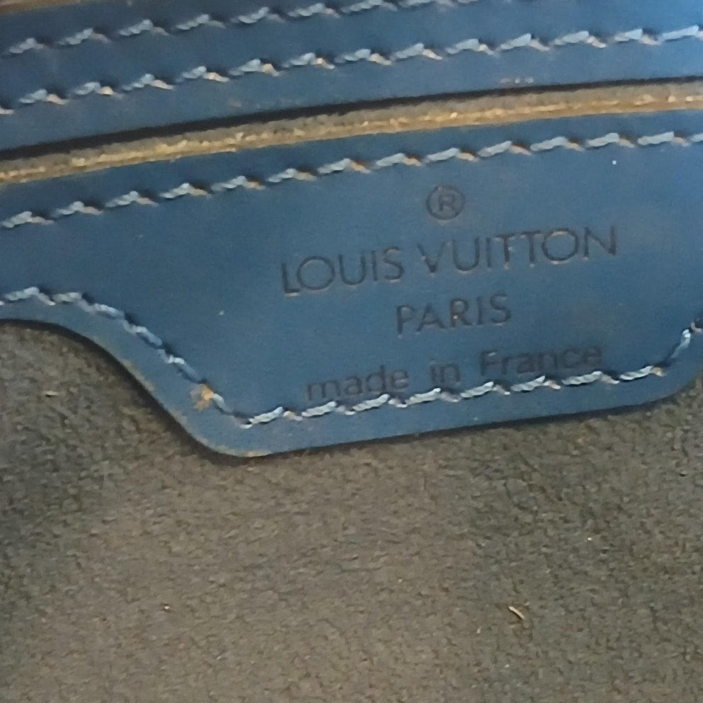 Louis Vuitton Soufflot Mother-&-Child Epi Leather Vintage Barrel Bag Toledo Blue