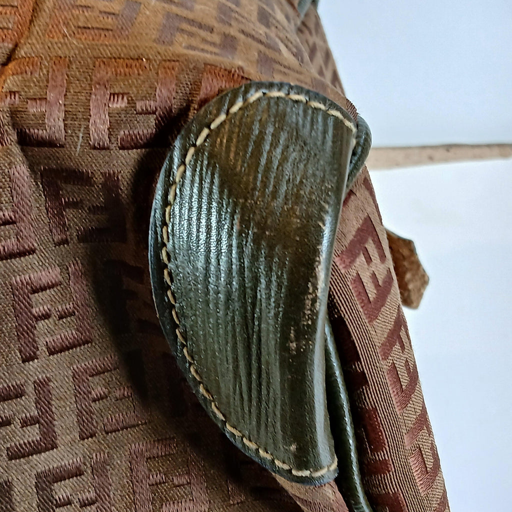 Fendi Vintage Zucca Boston Duffle Bag