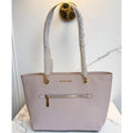 Michael Kors Jet Set Medium Leather Front Zip Chain Tote Powder Blush NWT