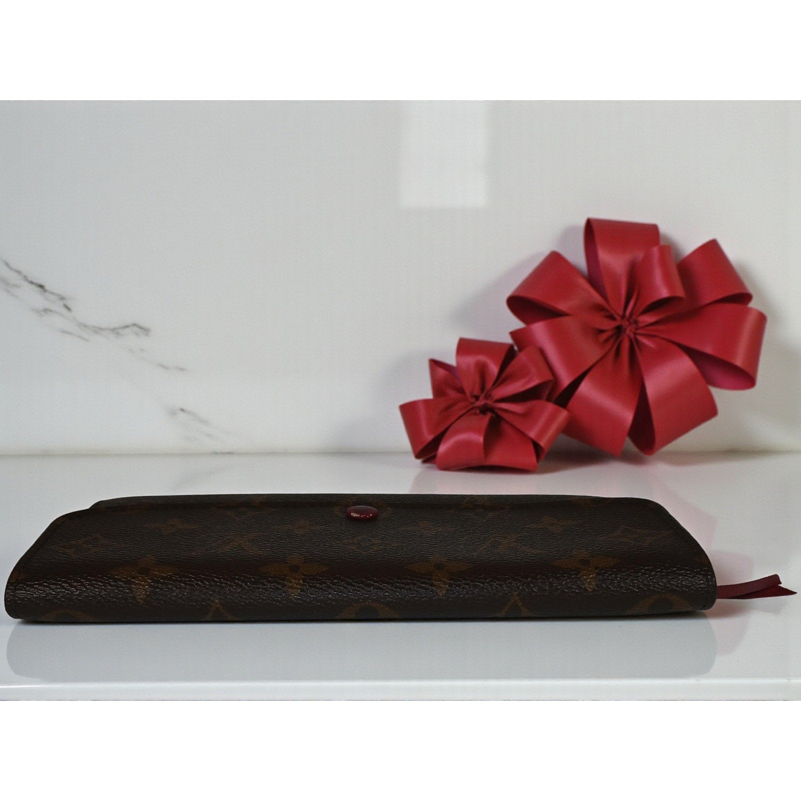 Louis Vuitton Emilie Monogram Canvas Fuchsia Leather Wallet