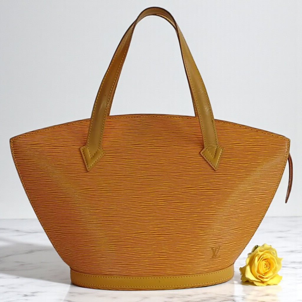 Louis Vuitton Epi Saint Jacques Handbag, Yellow with Dust Bag