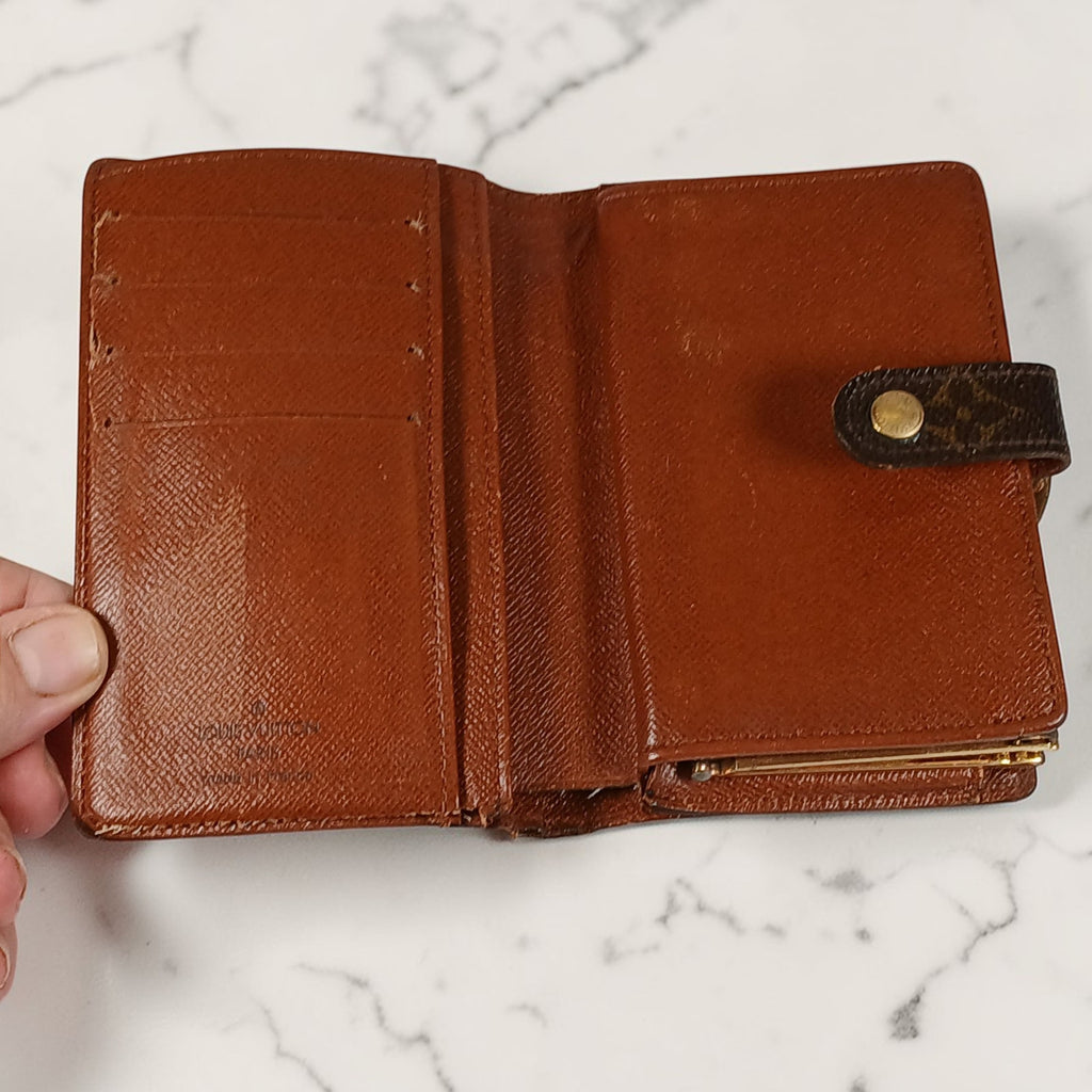 Louis Vuitton Authentic Vintage Monogram French Kisslock Wallet