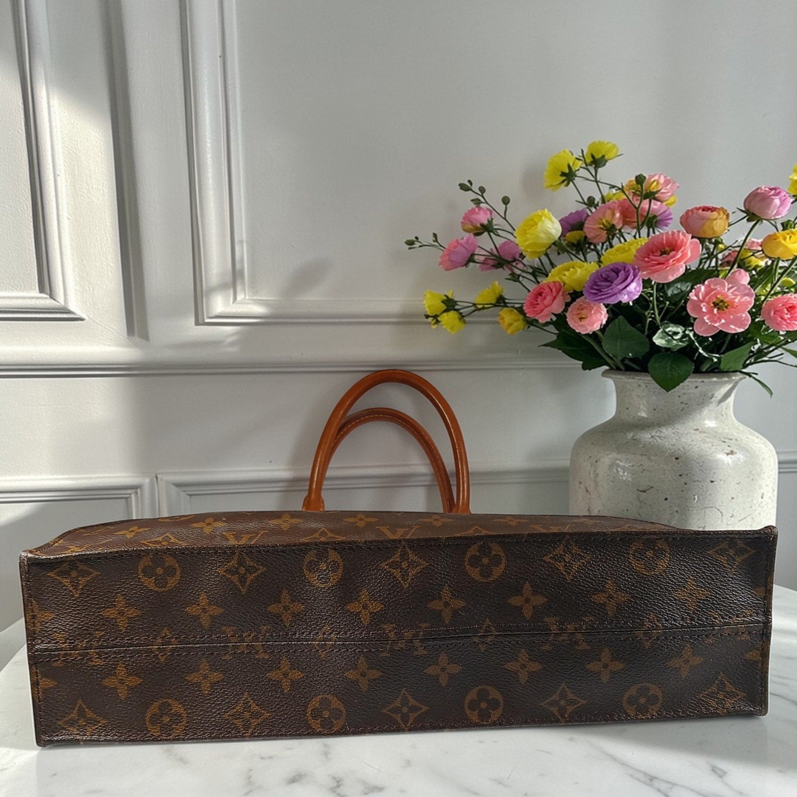 Louis Vuitton Monogram Sac Plat Vintage Tote Bag