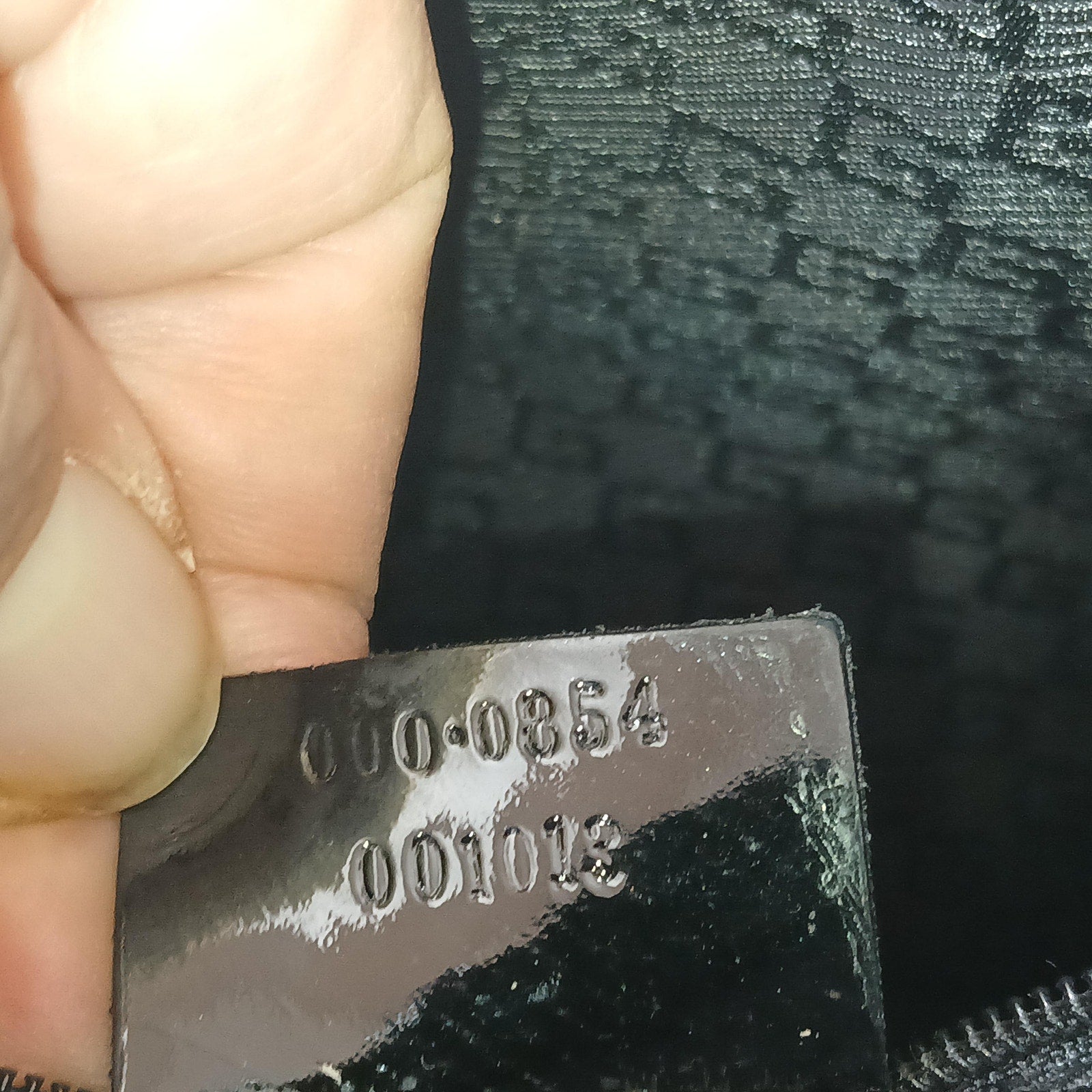 GUCCI Vintage Brown Canvas Tote Bag with Patent Leather Trim, Front Pocket