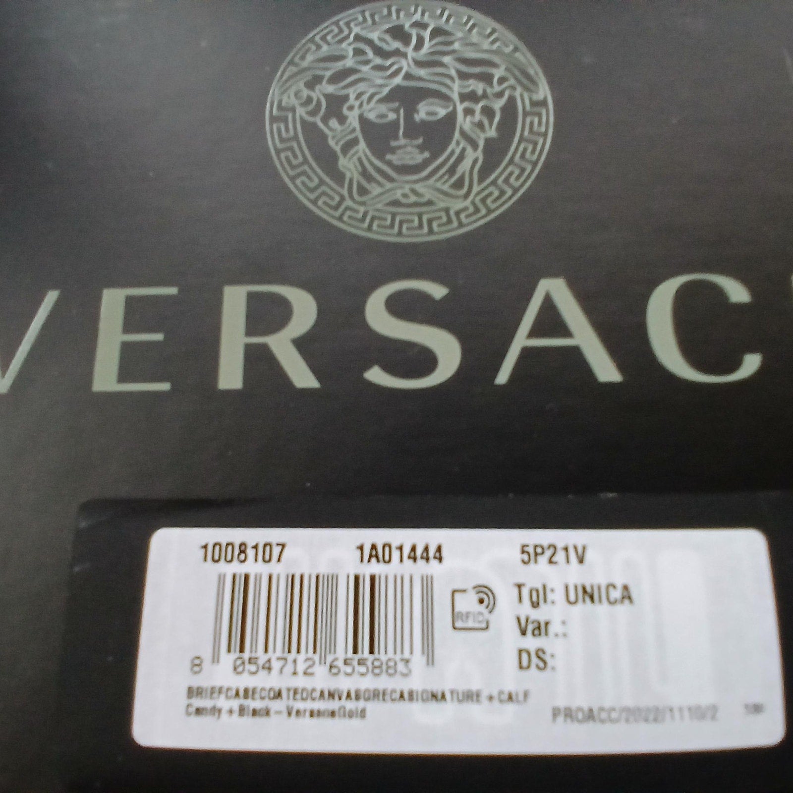 Versace La Greca Signature Coated Canvas Leather Crossbody Bag Pink/Black