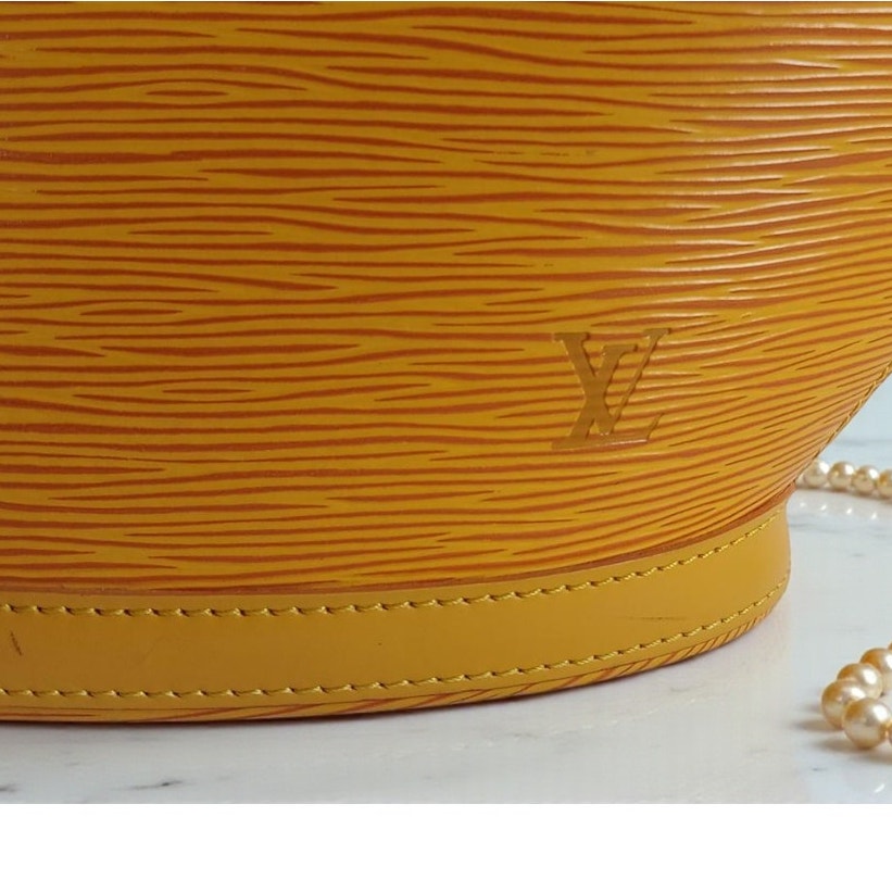 Louis Vuitton Epi Saint Jacques Handbag, Yellow with Dust Bag