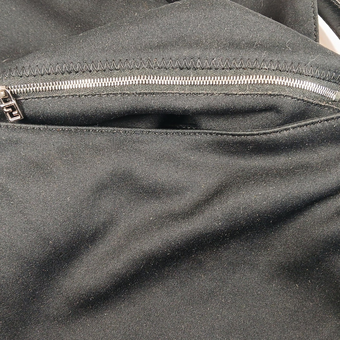 Fendi Mamma Black Neoprene Baguette Vintage Shoulder Bag