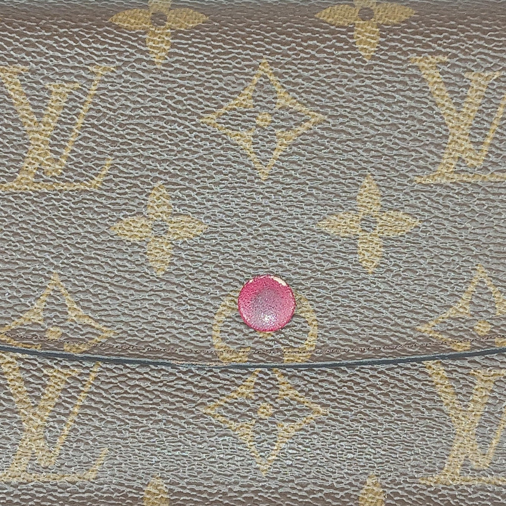 Louis Vuitton Emilie Monogram Canvas Fuchsia Leather Wallet