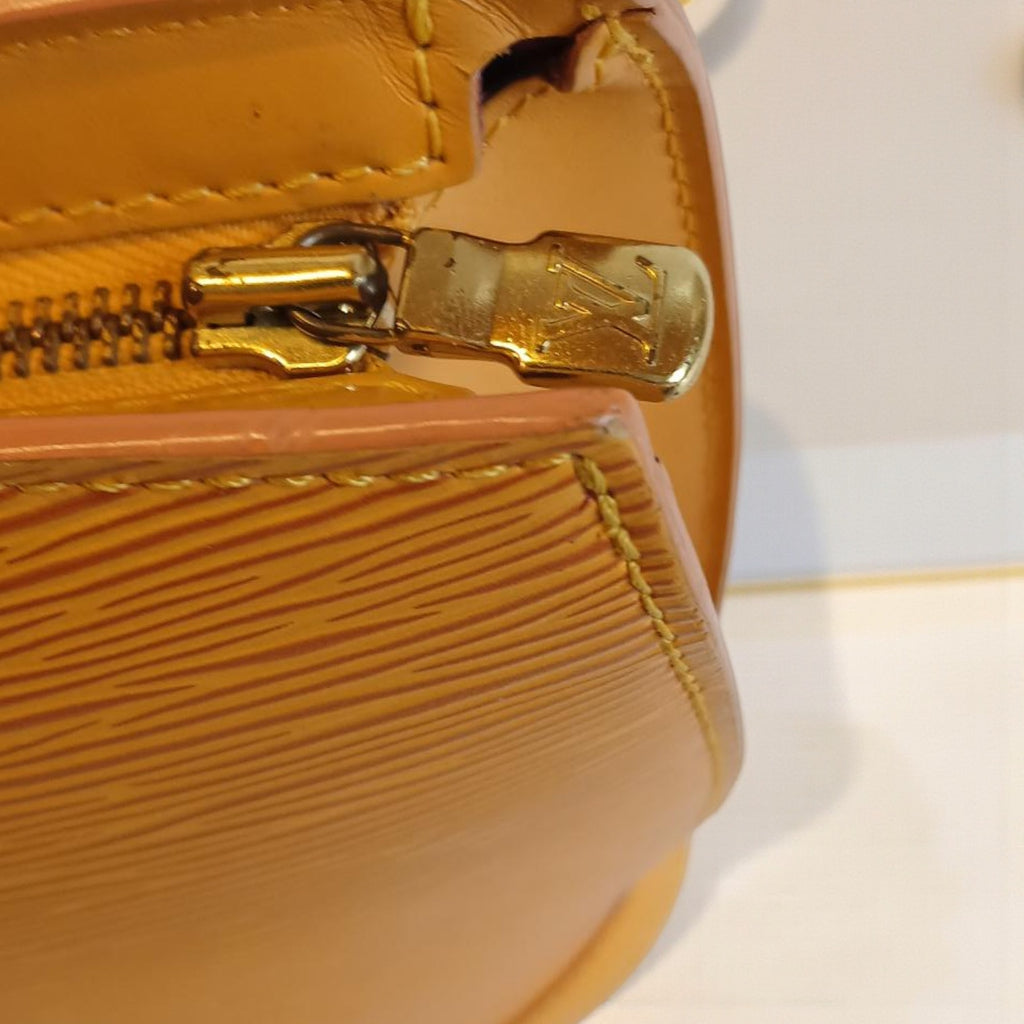 Louis Vuitton Epi Saint Jacques Handbag, Yellow with Dust Bag