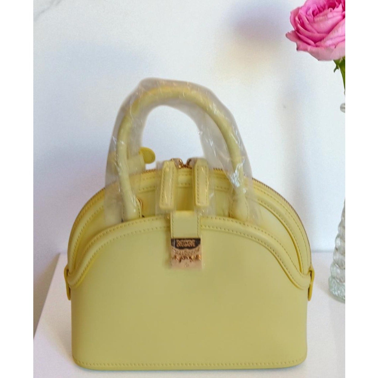 NWT - MCM Small Authentic Anna Leather Tote in Yellow