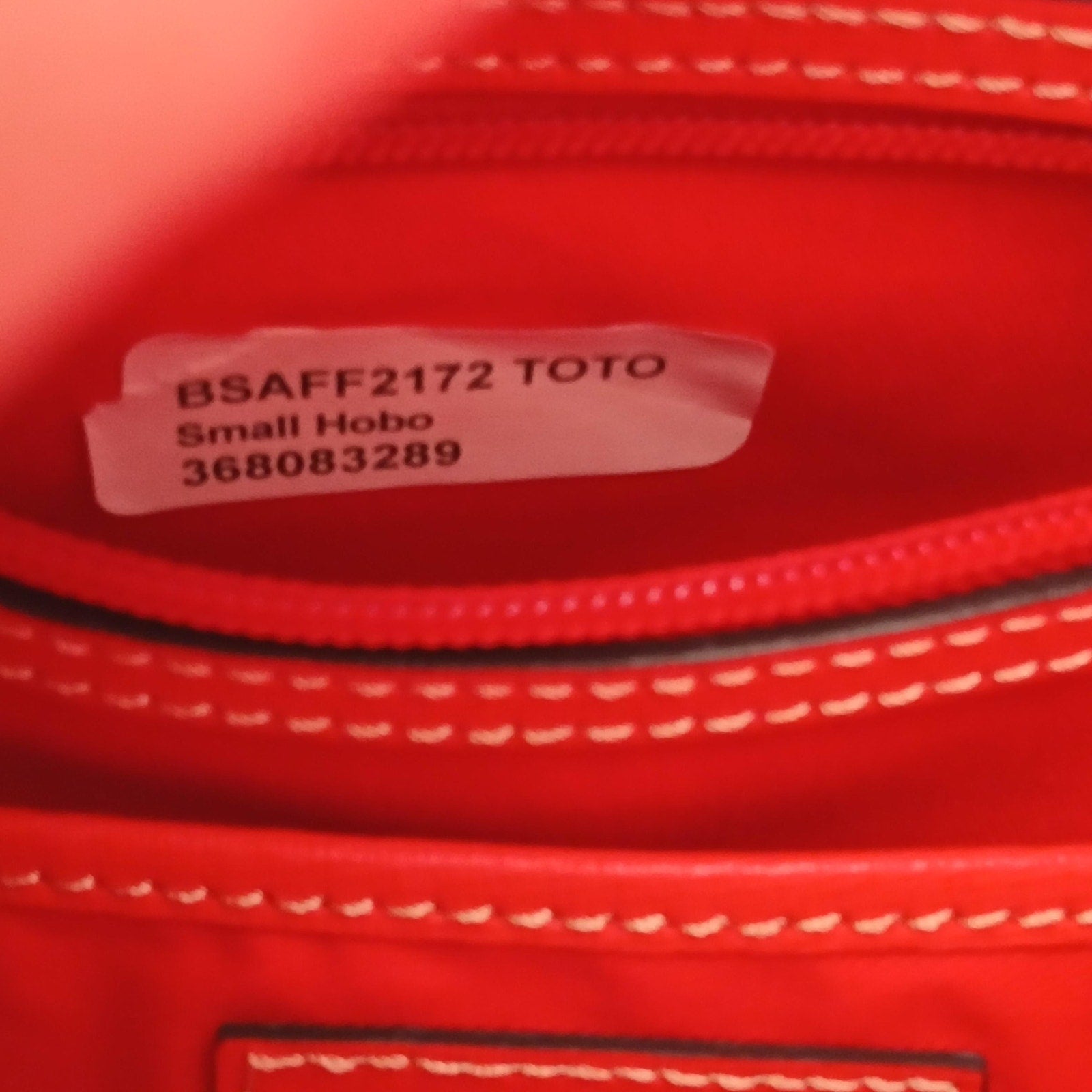 Dooney & Bourke Red Saffiano Leather Hobo Bag w/ Dust Bag NWT