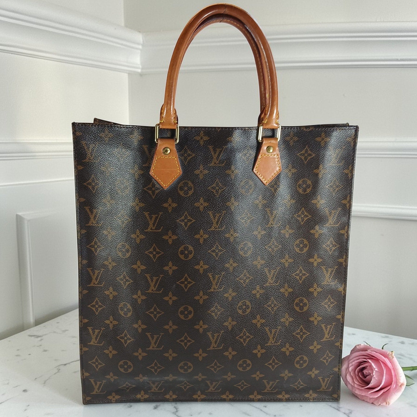 Louis Vuitton Monogram Sac Plat Vintage Tote Bag