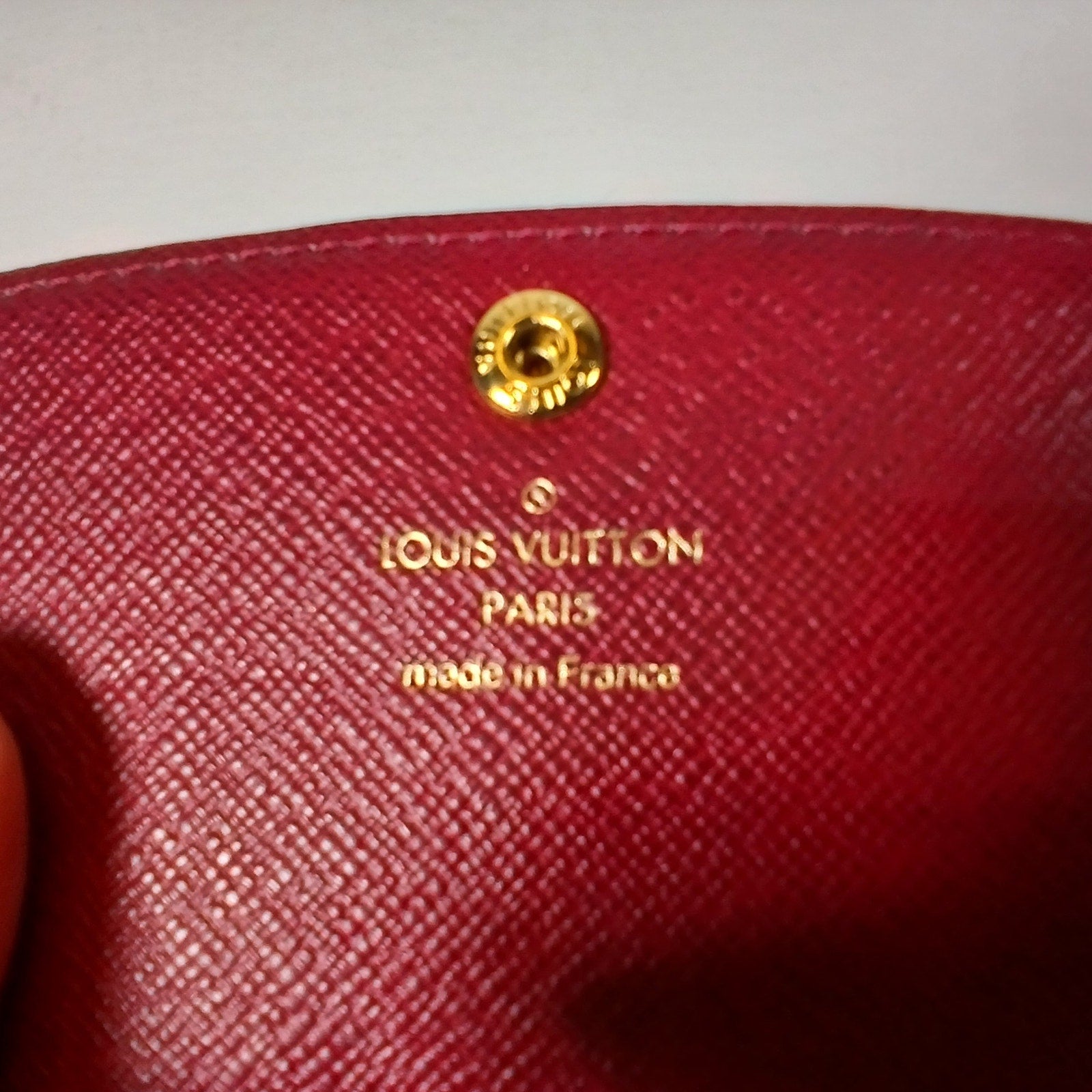 Louis Vuitton Emilie Monogram Canvas Fuchsia Leather Wallet