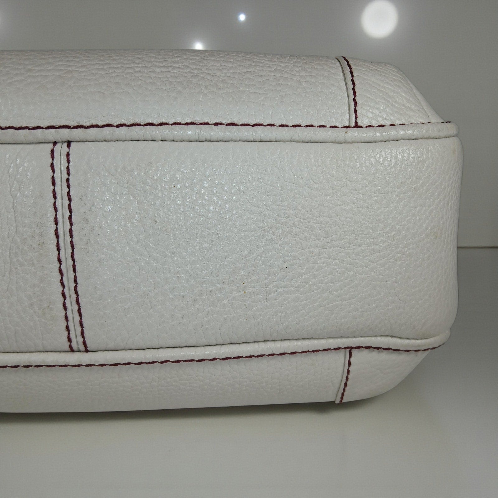 Chanel Logo Fringe White Caviar Leather Hobo Shoulder/Hand Bag