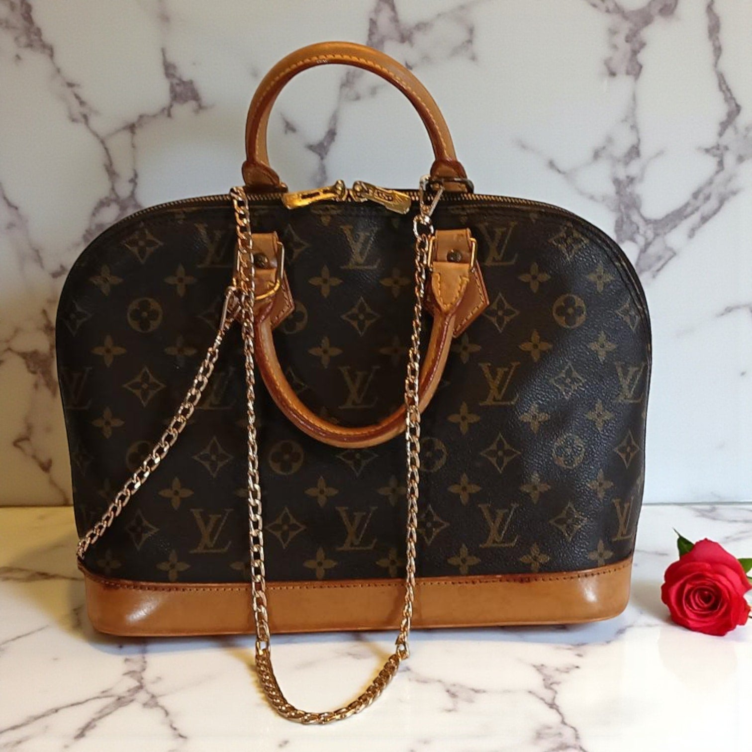 Louis Vuitton Alma PM Monogram Handbag - Vintage Authentic