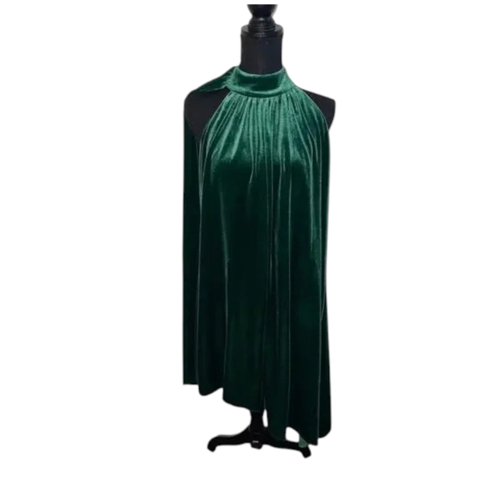 NWT - Belle Badgley Mischka Sleeveless Velvet Drape Halle Dress - Size 6