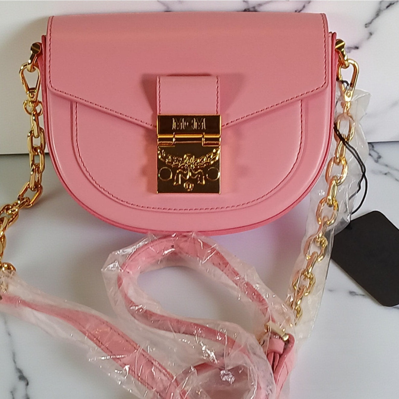 MCM Patricia Mini Pink Leather Crossbody Bag - NWT