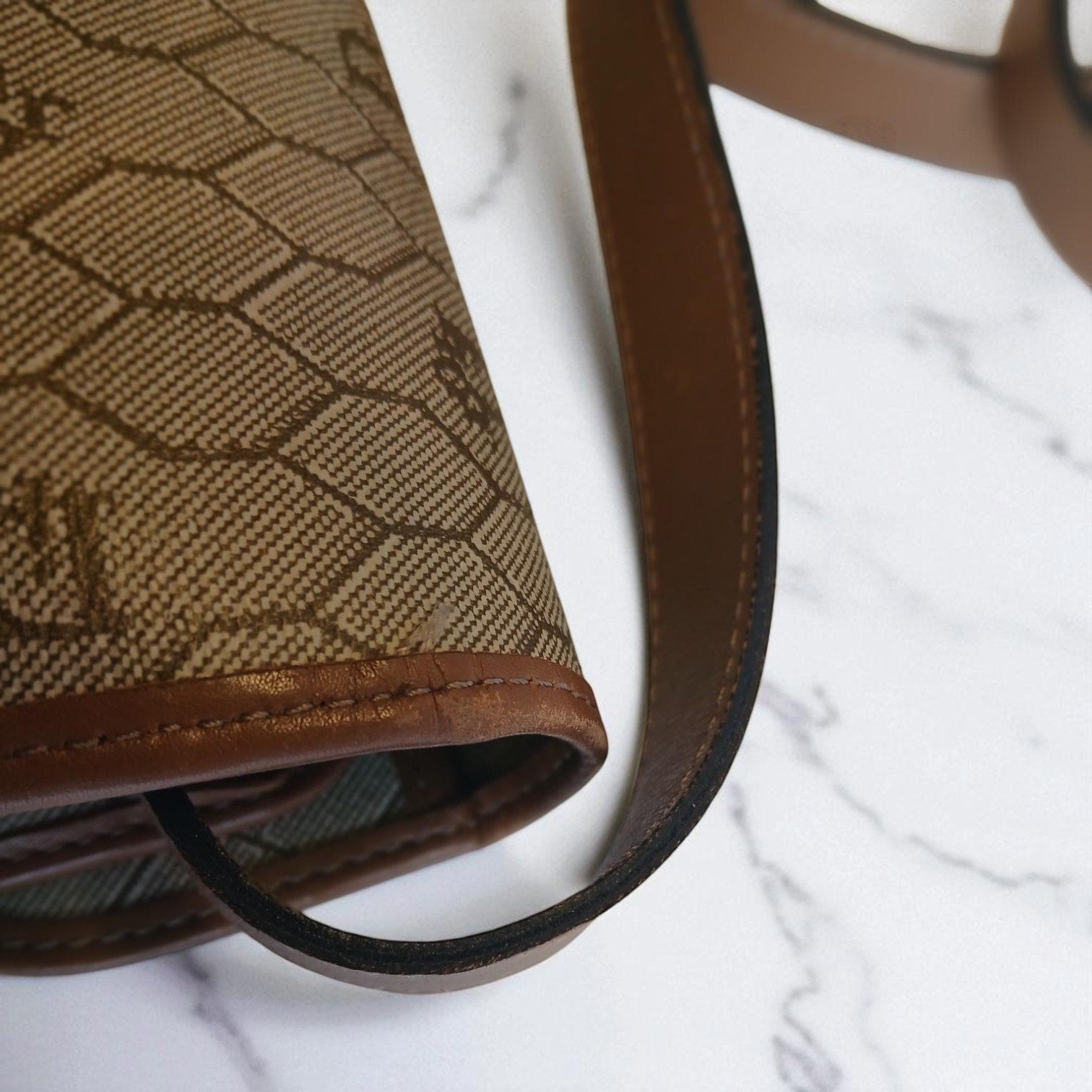Christian Dior - Beige Honeycomb Crossbody Bag