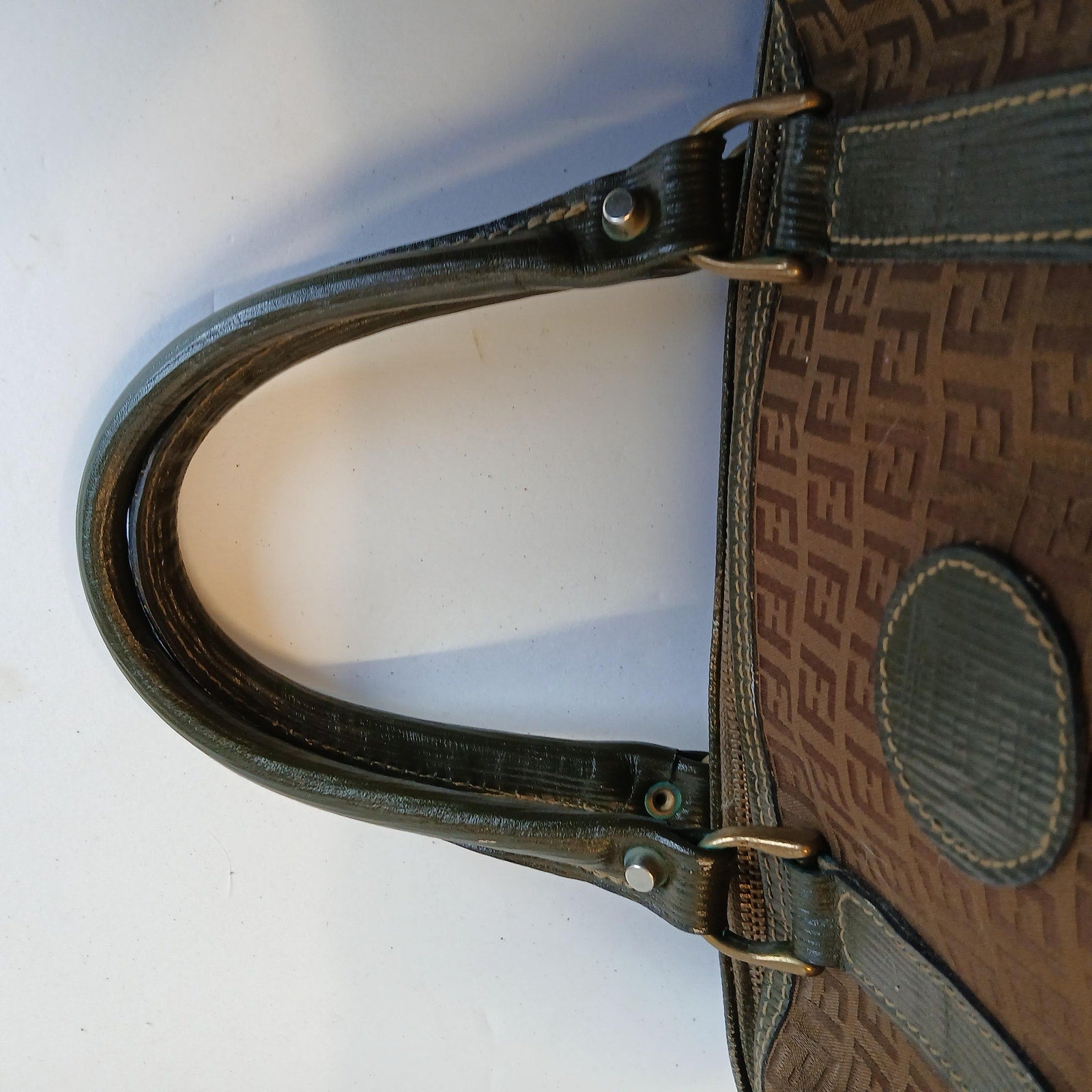 Fendi Vintage Zucca Boston Duffle Bag