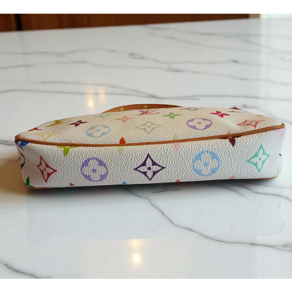 Authentic Louis Vuitton Multicolor Murakami Pochette Top Handle Bag