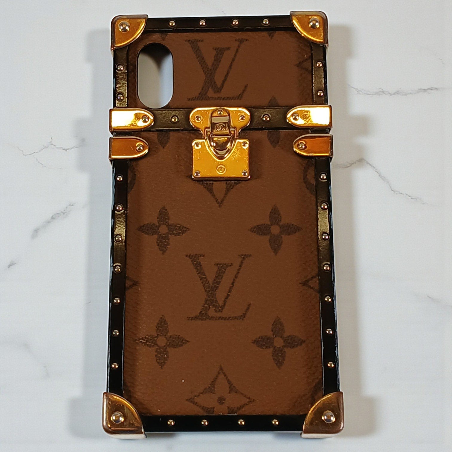 Louis Vuitton Monogram Canvas Eye Trunk iPhone X Case with Box