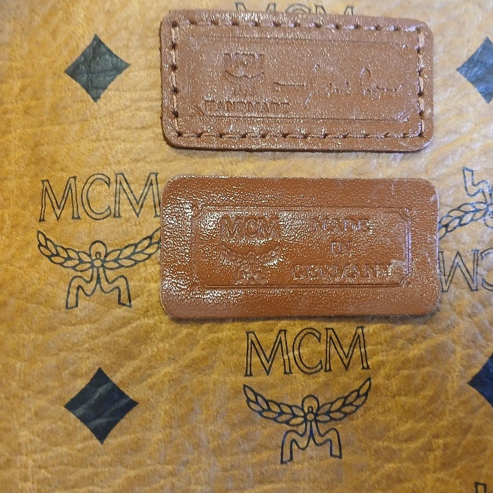 Vintage MCM Visetos Large Dome Shoulder Bag Cognac Monogram