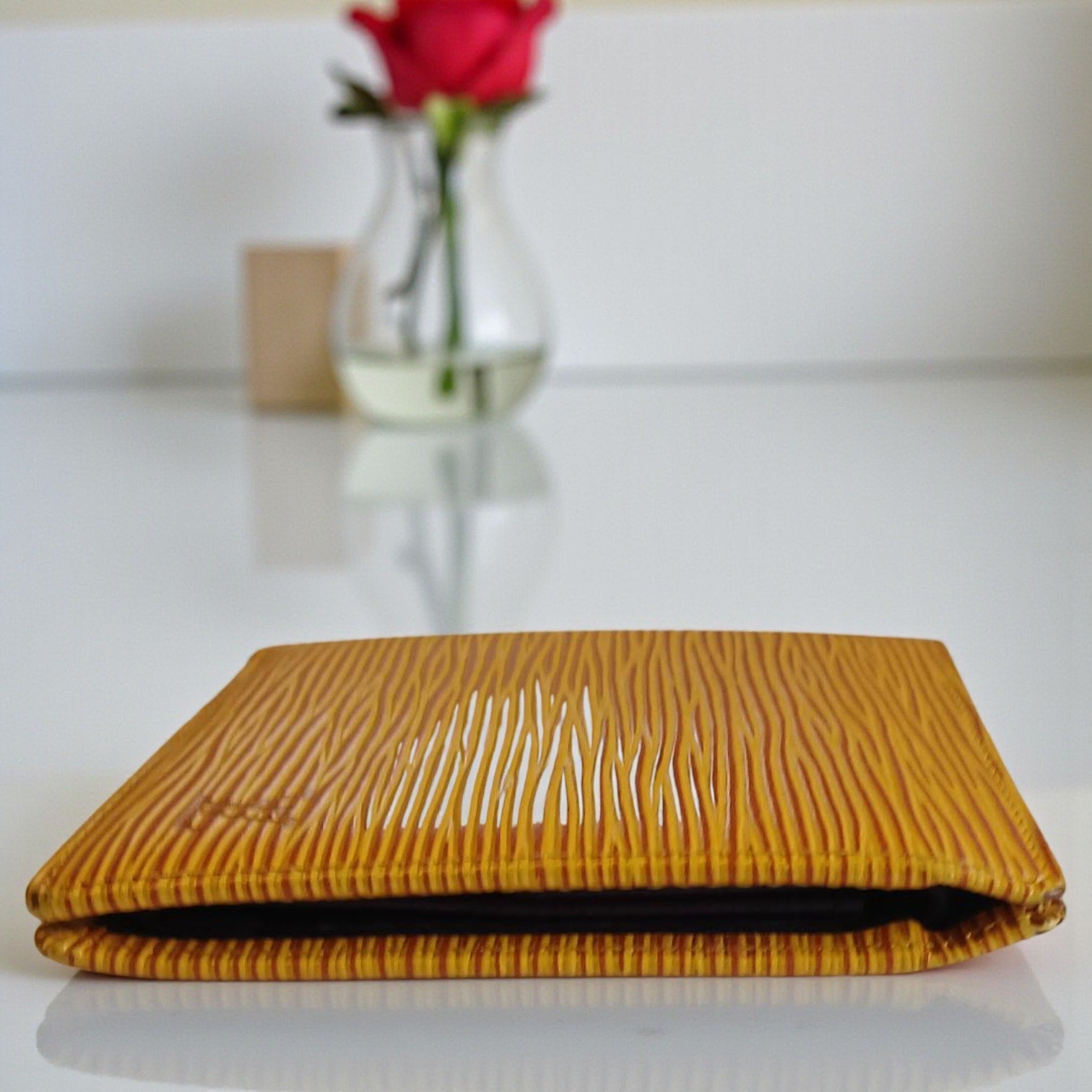 Louis Vuitton Marco Epi Leather Bifold Wallet Yellow