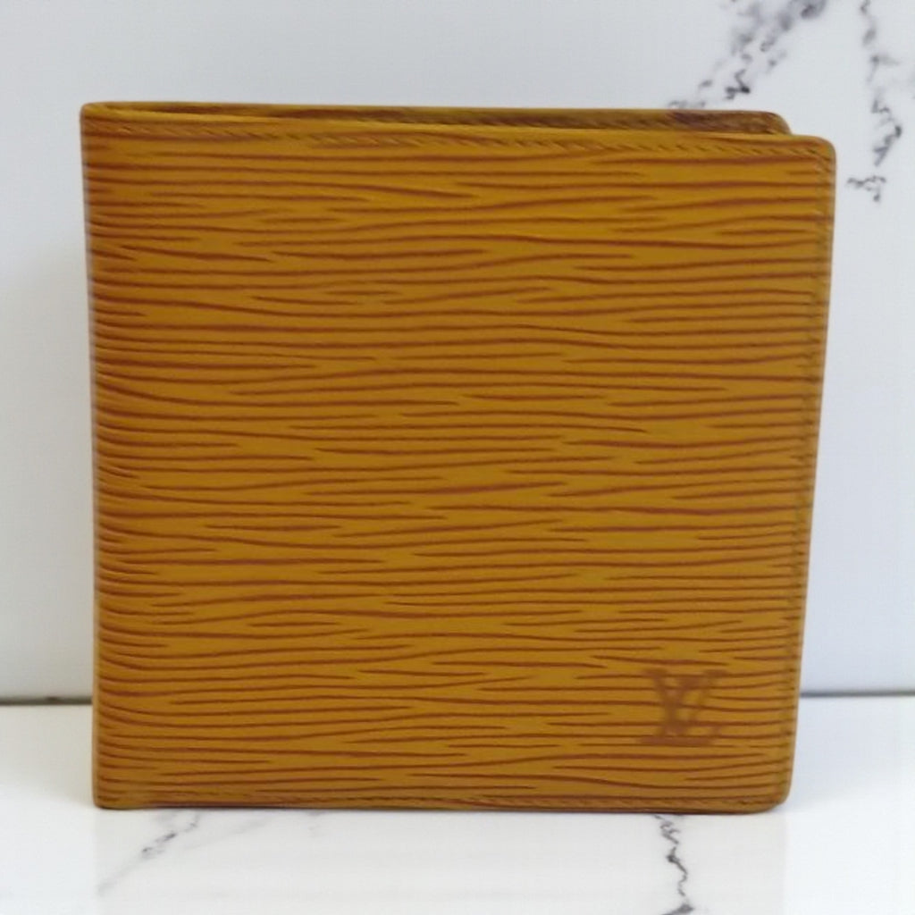 Louis Vuitton Marco Epi Leather Bifold Wallet Yellow