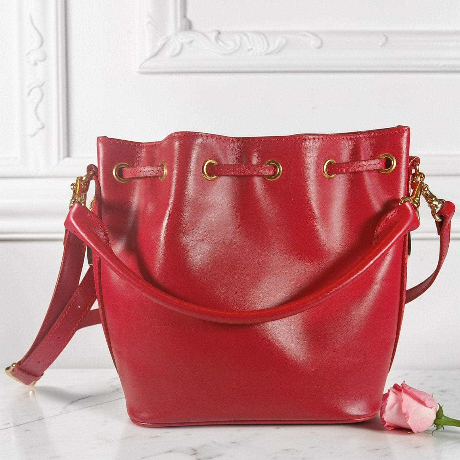 Samantha Thavasa Athel Fleury Red Leather 2Way Shoulder Handbag Miranda Collect